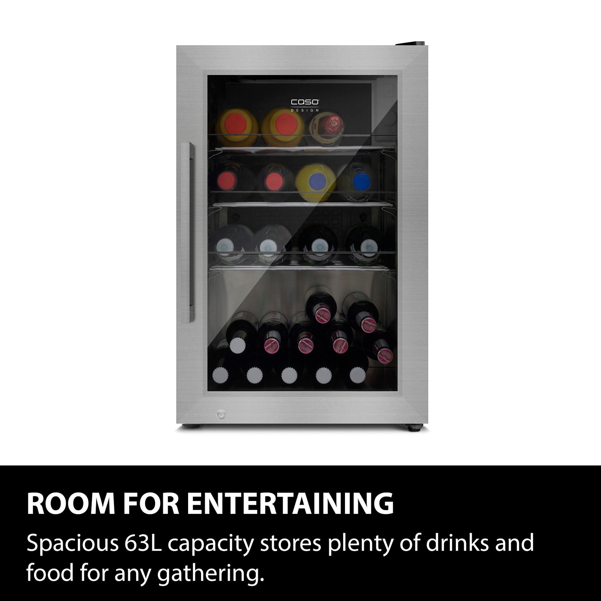 Caso Design, Outdoor Fridge, Silver, Right Sided Hinge