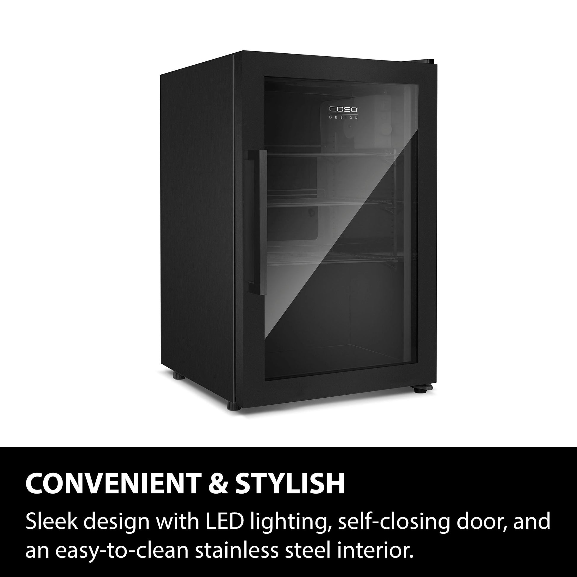 Caso Design, Outdoor Fridge, Black, Right Sided Hinge