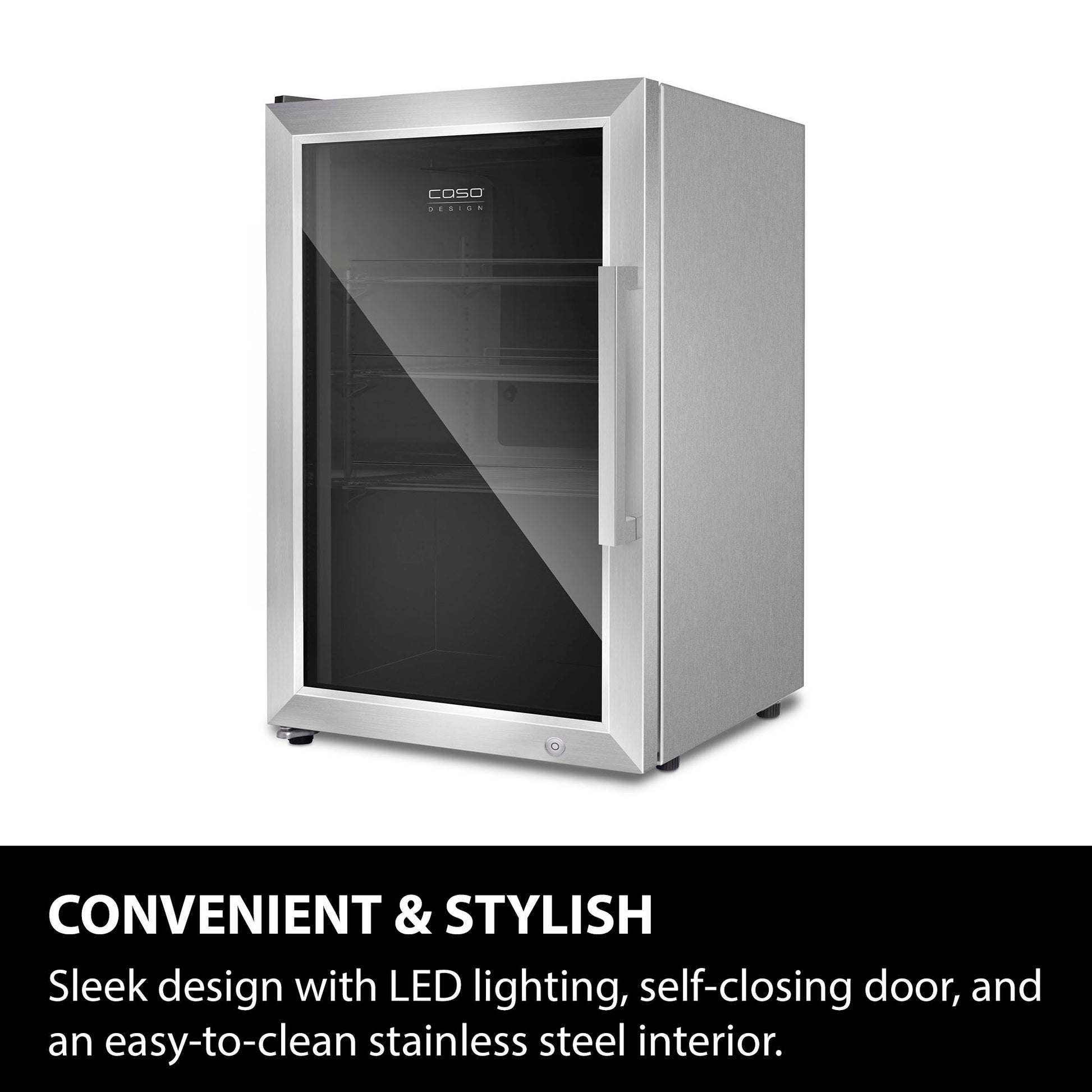 Caso Design, Outdoor Fridge, Silver, Left Sided Hinge