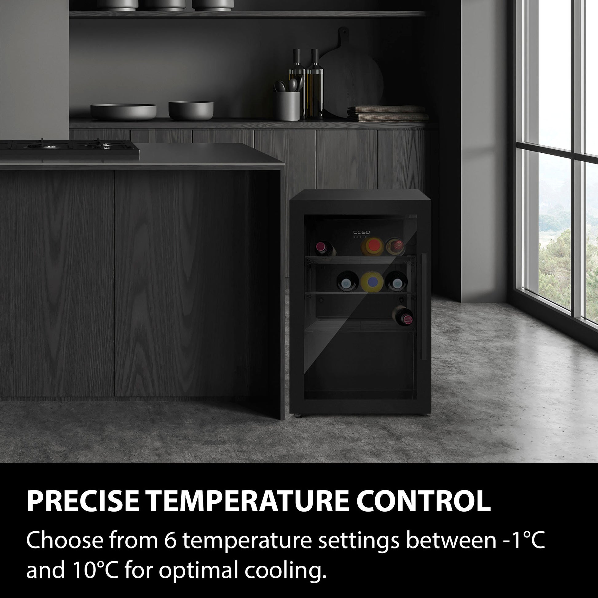 Caso Design, Outdoor Fridge, Black, Left Sided Hinge