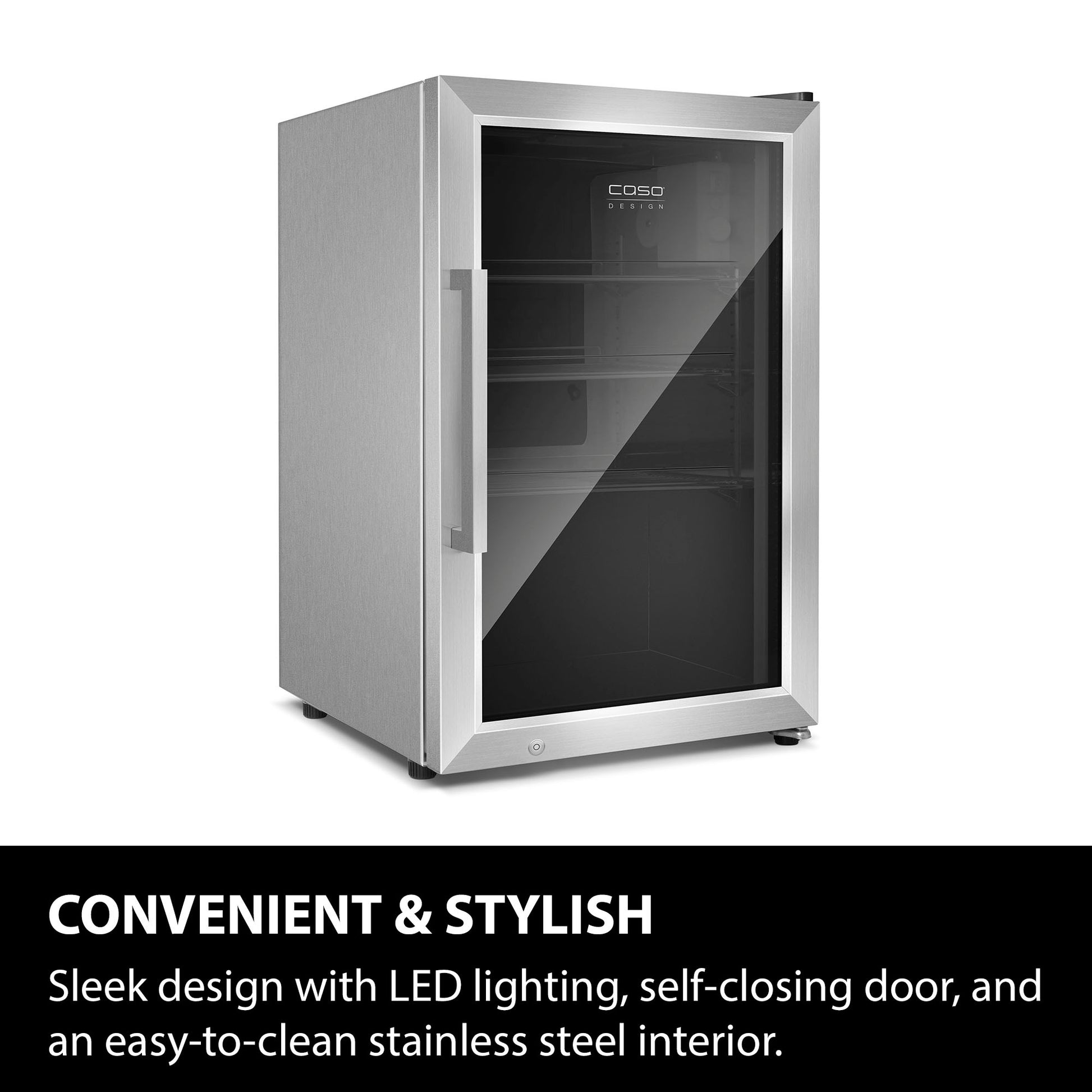 Caso Design, Outdoor Fridge, Silver, Right Sided Hinge
