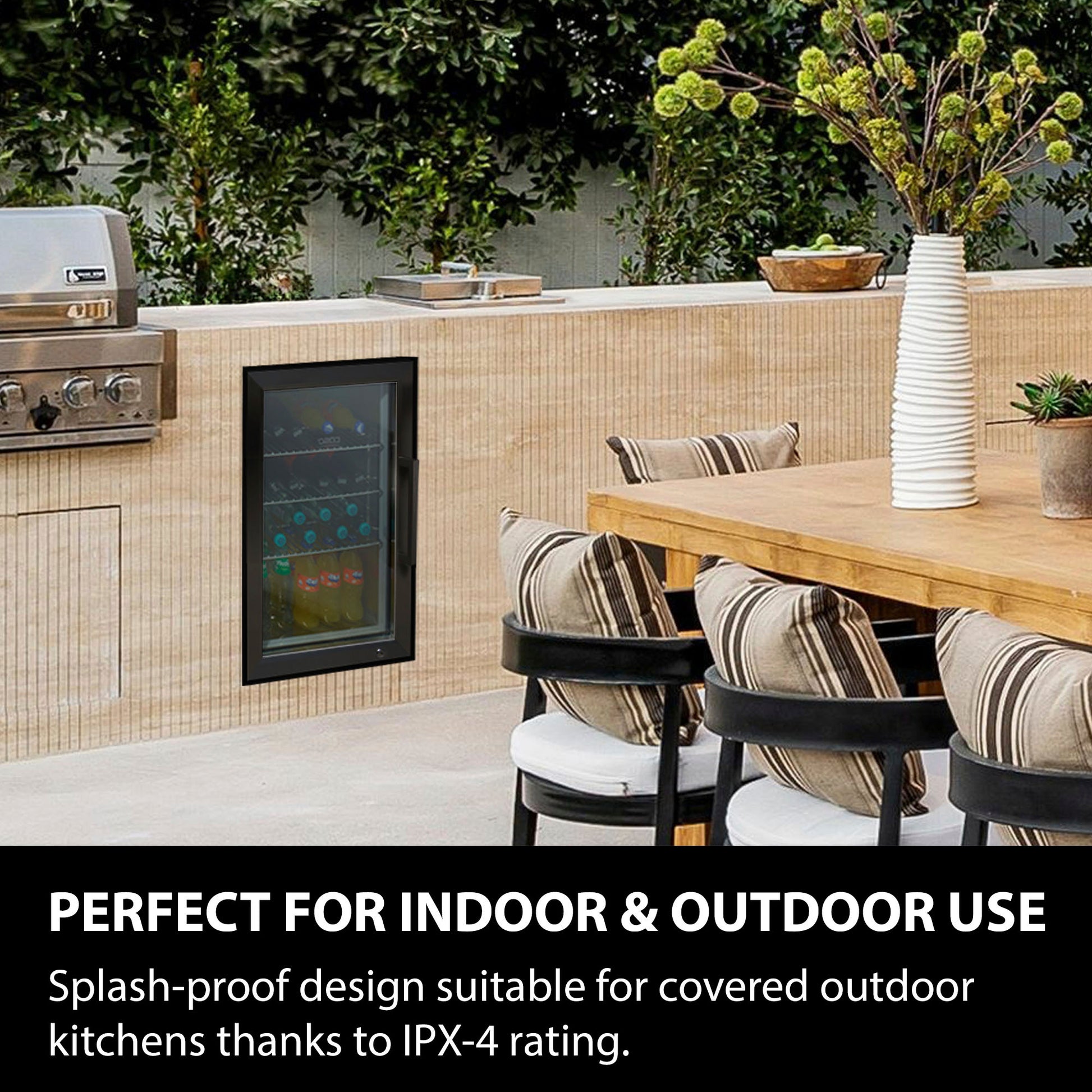 Caso Design, Outdoor Fridge, Black, Left Sided Hinge