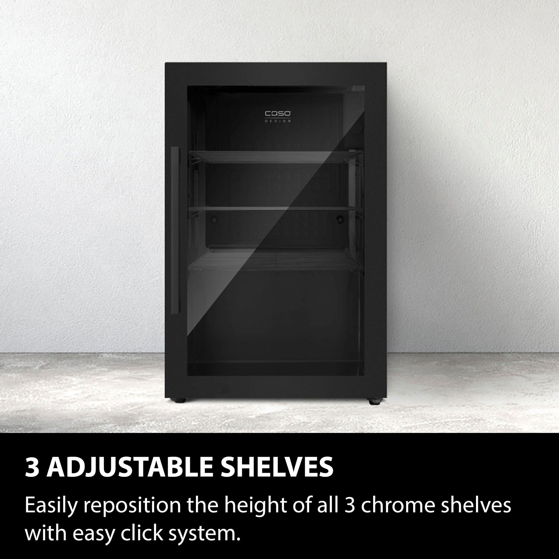 Caso Design, Outdoor Fridge, Black, Right Sided Hinge