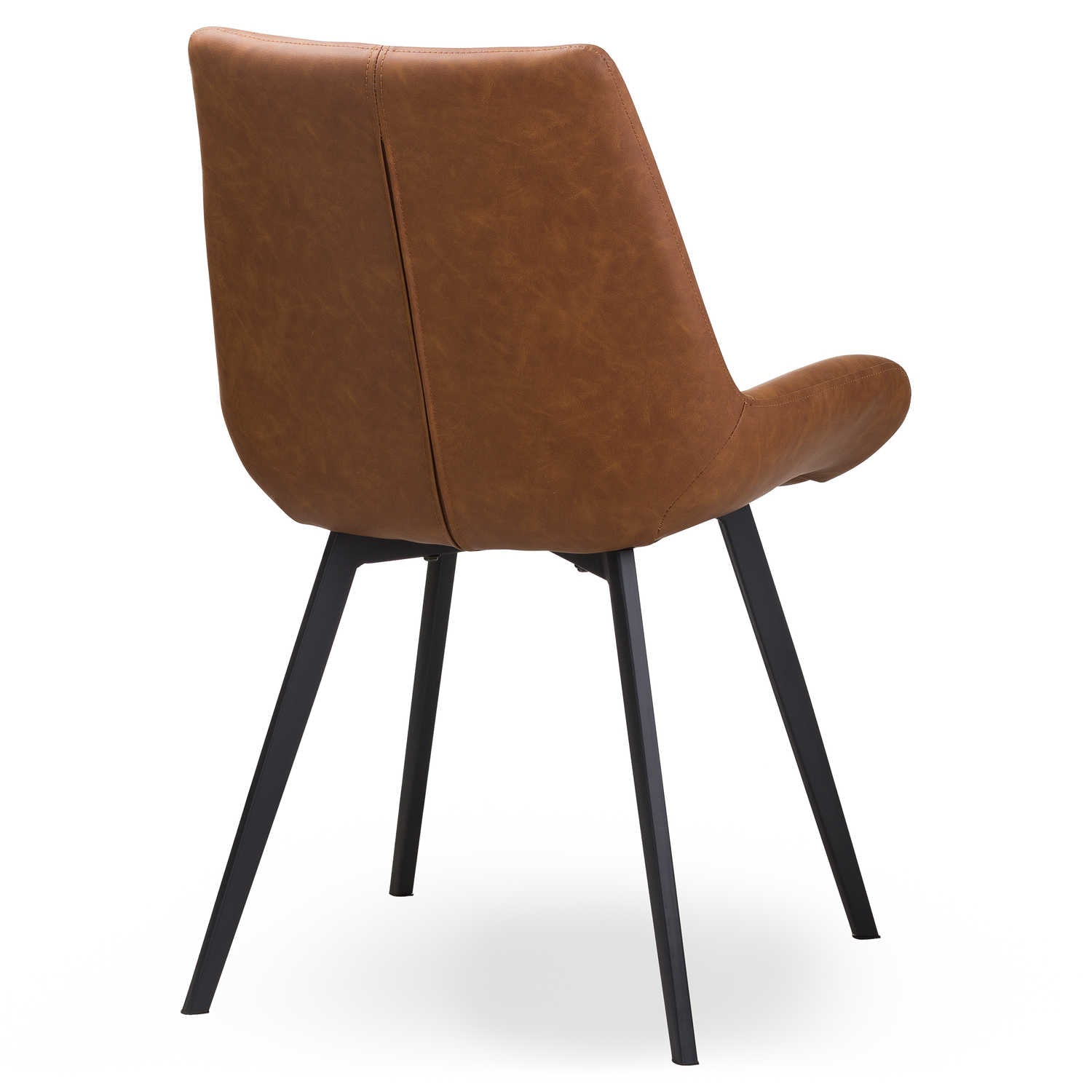 Malmo Tan Dining Chair | Modern Scandi Faux Leather Dining Seat