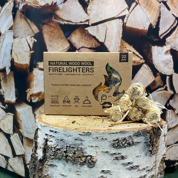 Kindling Cracker Natural Firelighters 4-Pack – Eco-Friendly Fire Starters