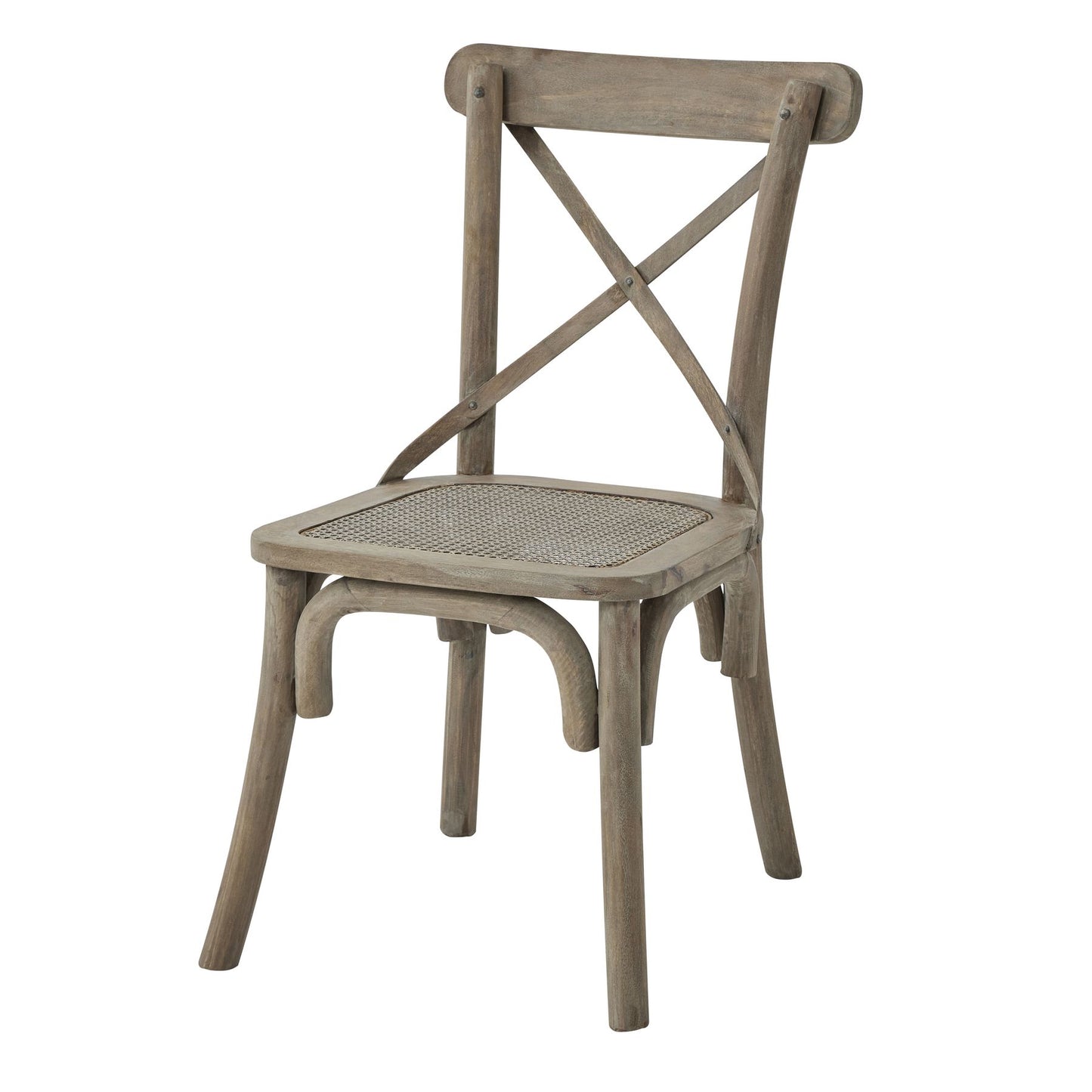 Copgrove Cross Back Chair with Rush Seat | Rustic Wooden Dining Chair
