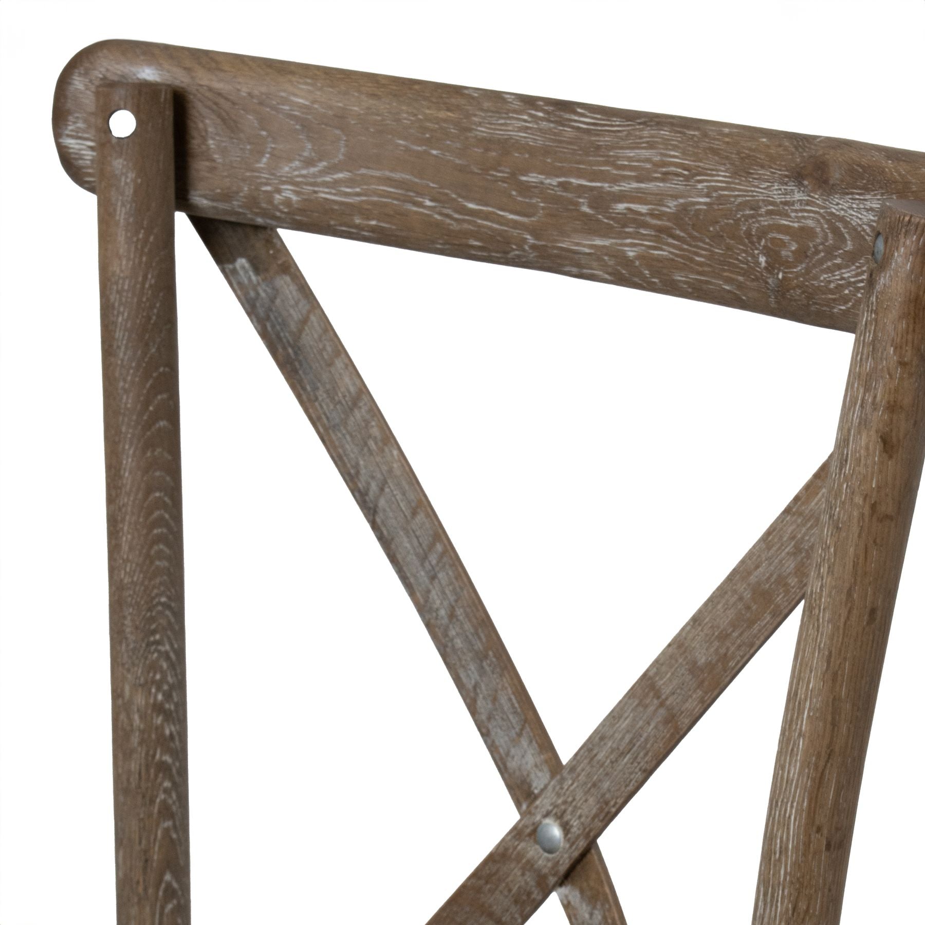 Light Oak Cross Back Dining Chair | Solid Oak Rustic Dining Seat