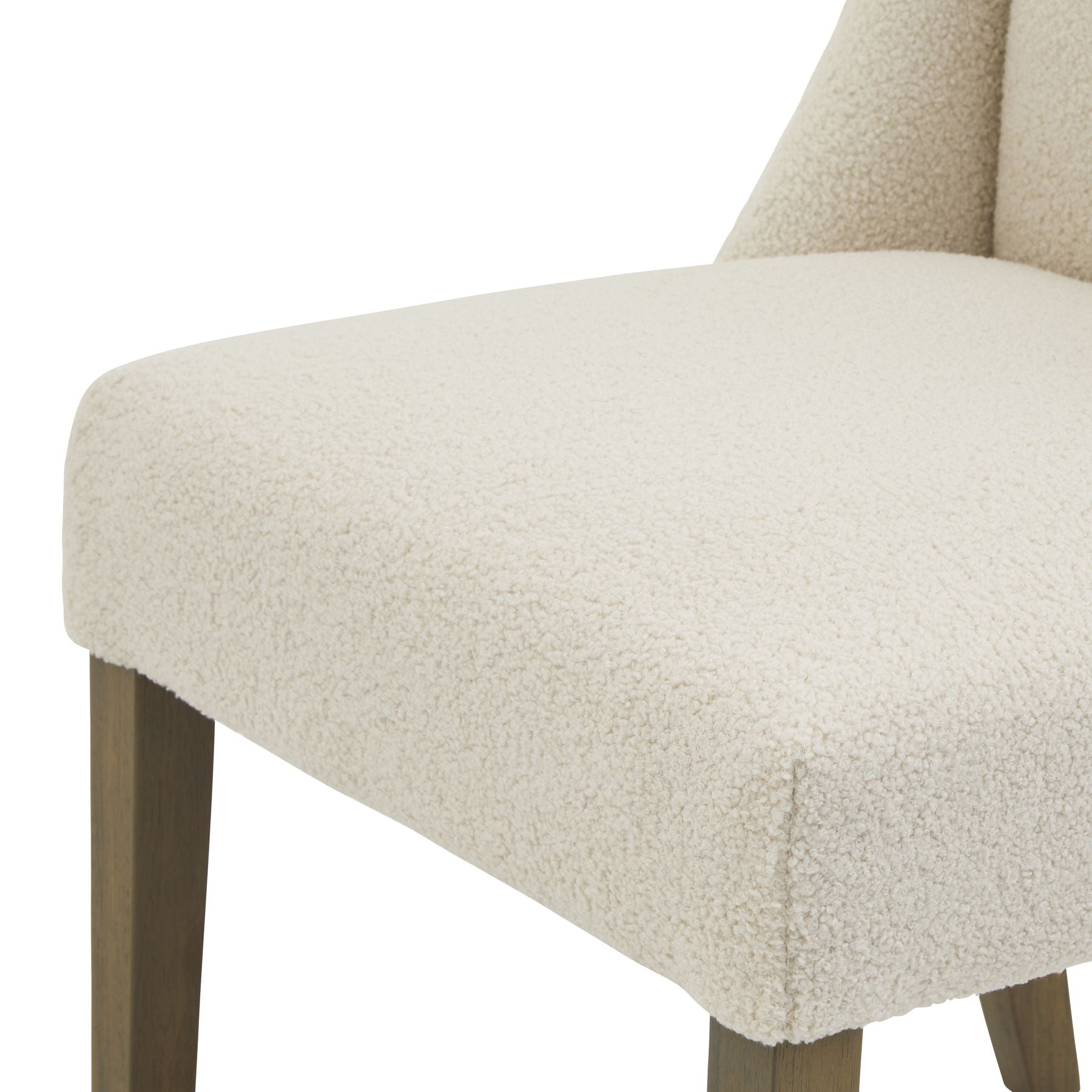 Compton Boucle Dining Chair | Cream Upholstered Dining Seat