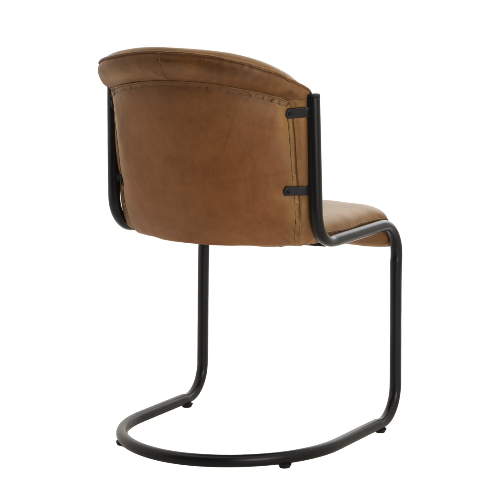 Billy Leather Curved Dining Chair | Premium Full-Grain Modern Design