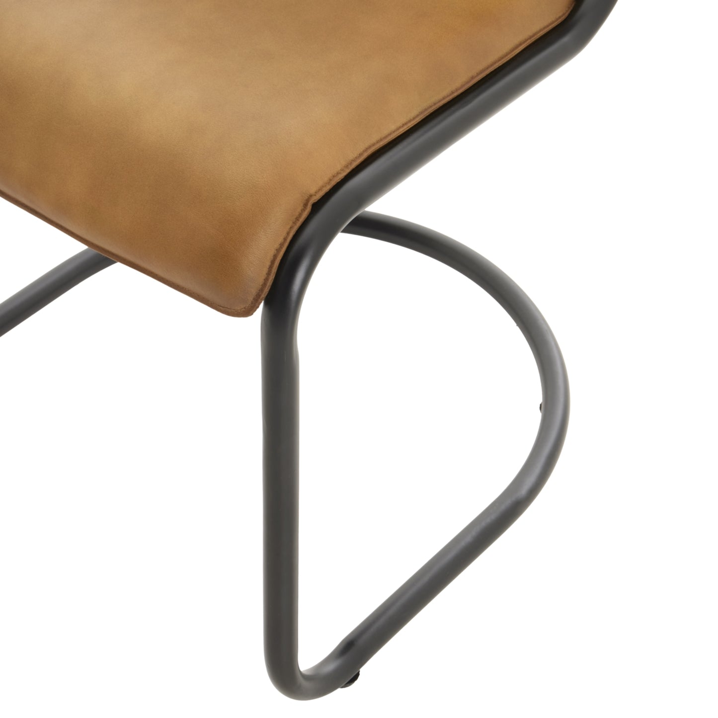 Billy Leather Curved Dining Chair | Premium Full-Grain Modern Design