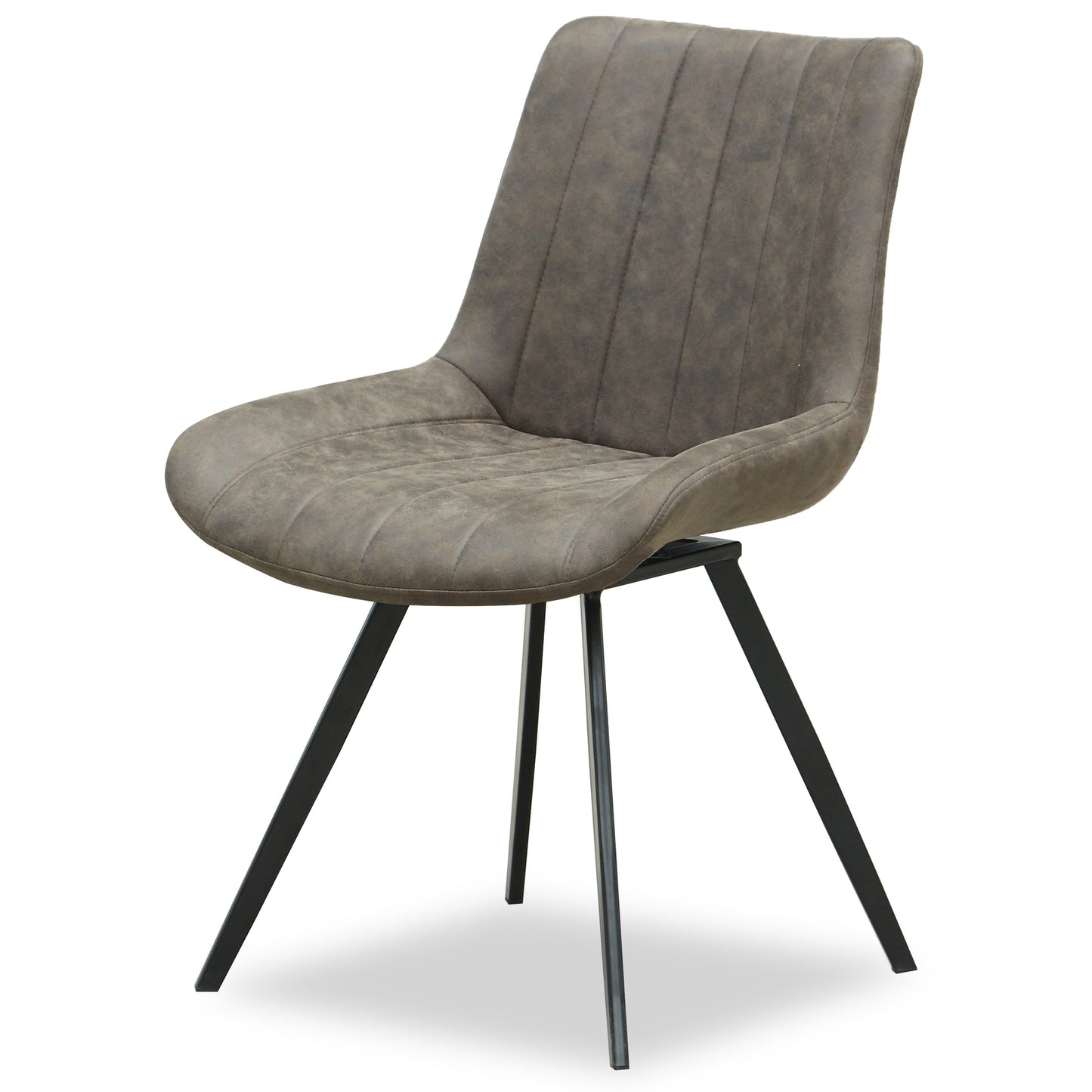 Malmo Coffee Swivel Dining Chair | Modern Scandi Fabric Dining Seat