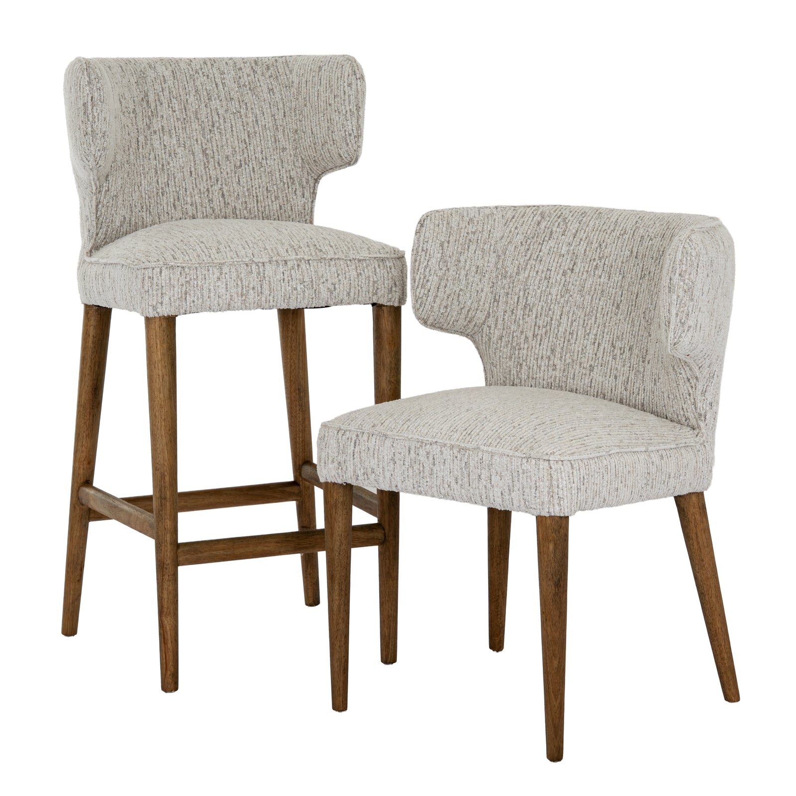 Avia Mist Dining Chair | Grey Fabric Upholstered Wooden Dining Seat