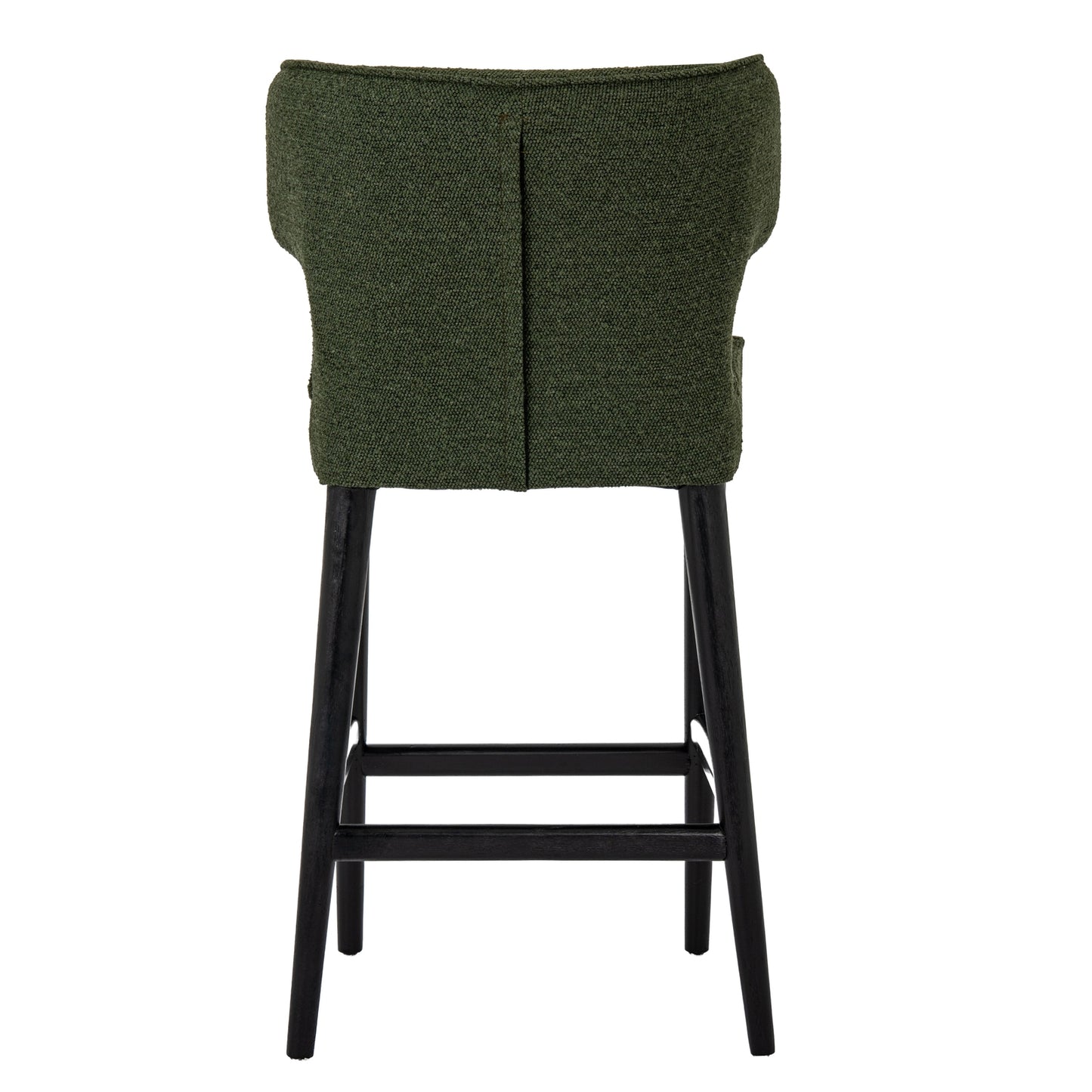 Avia Moss Barstool | Moss Green Upholstered Bar Chair with Matte Base