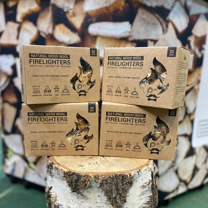 Kindling Cracker Natural Firelighters 4-Pack – Eco-Friendly Fire Starters