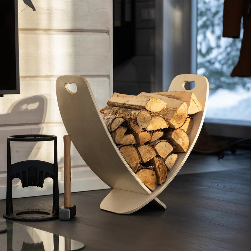 Log Rack Natural – Nordic Style Birch Firewood Storage