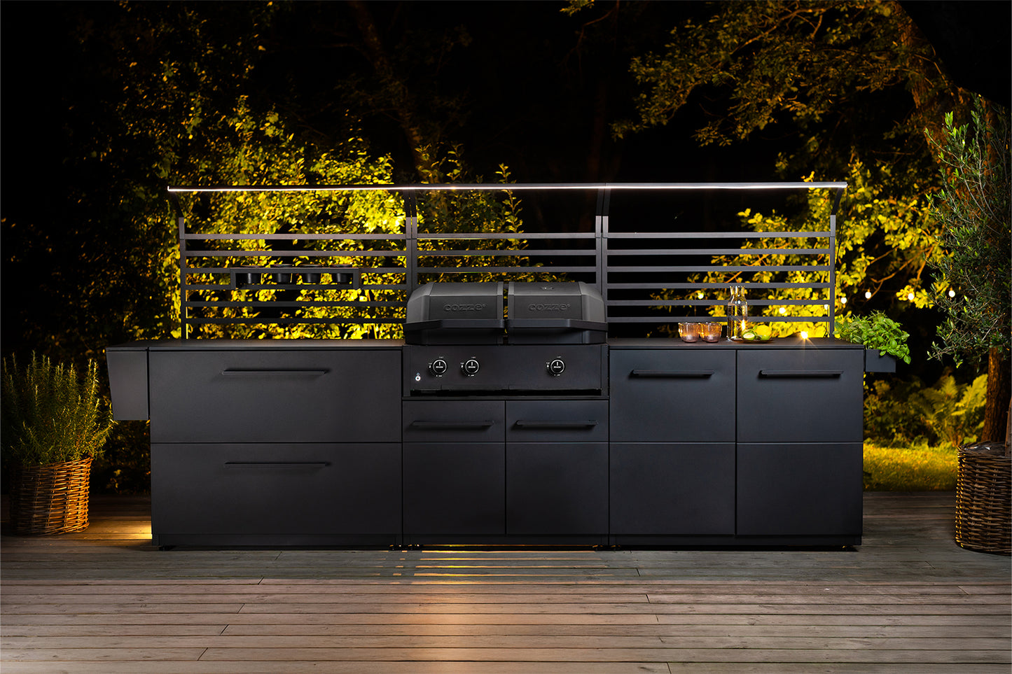 Cozze® Elements Outdoor Kitchen with Drawers Storage Unit