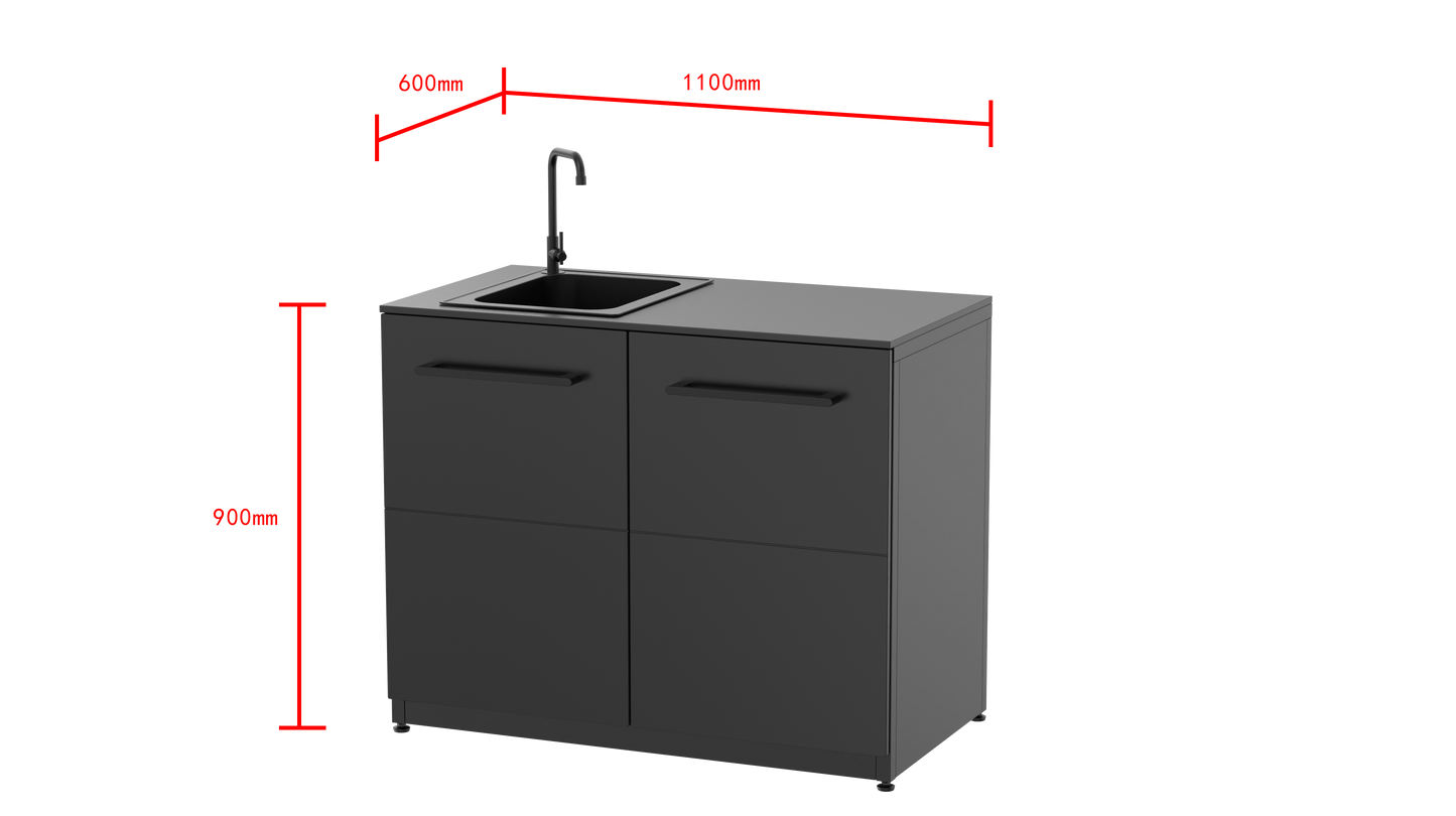 Cozze® Elements Outdoor Kitchen with Sink Modular Unit