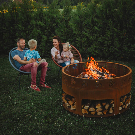GrillSymbol Corten Steel Fire Pit Antigo 116cm
