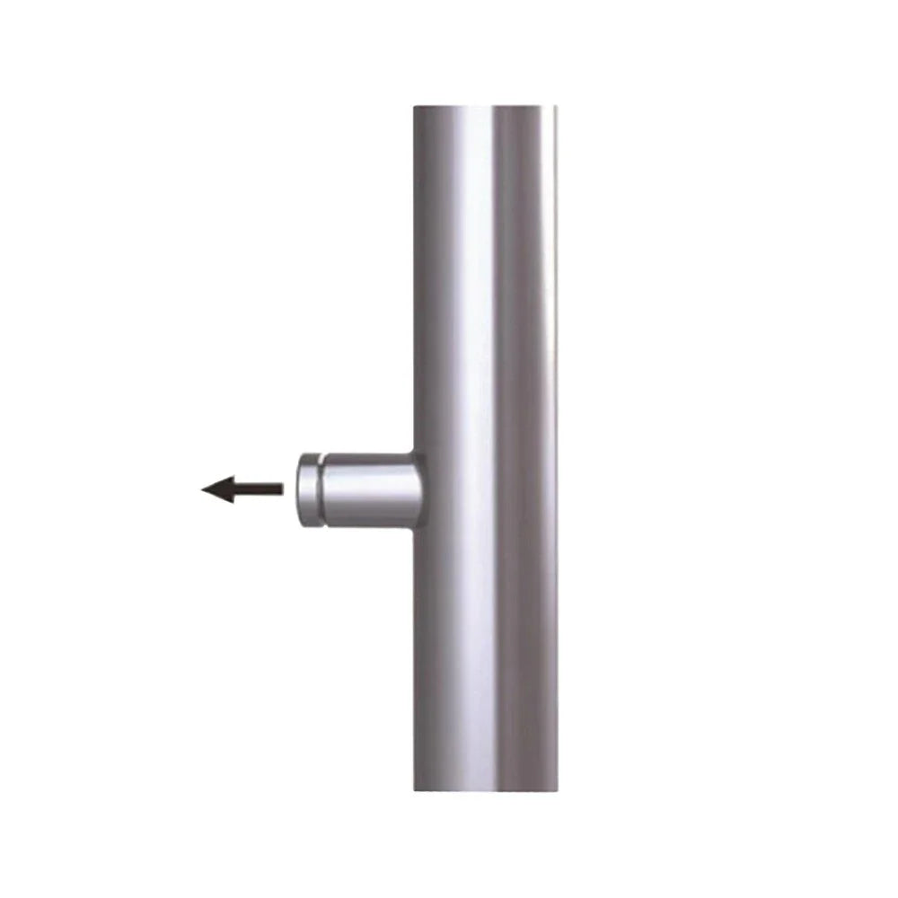 Cocoon Fires Adjustable Ceiling Rod in Polished Steel