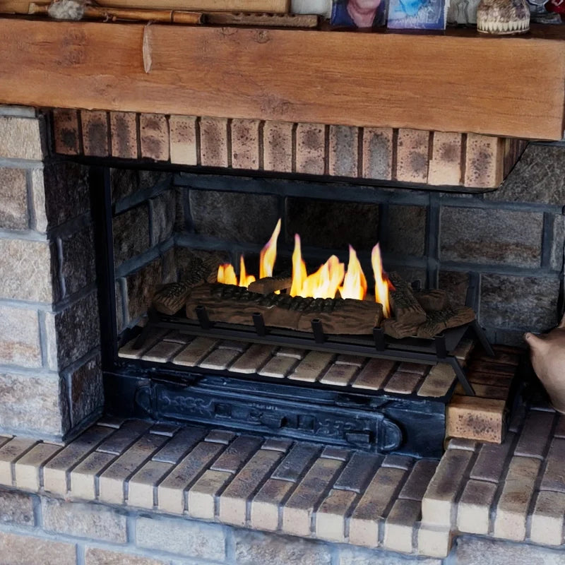 ScandiFlames Bioethanol Fire Grate XL 80 cm with Logs