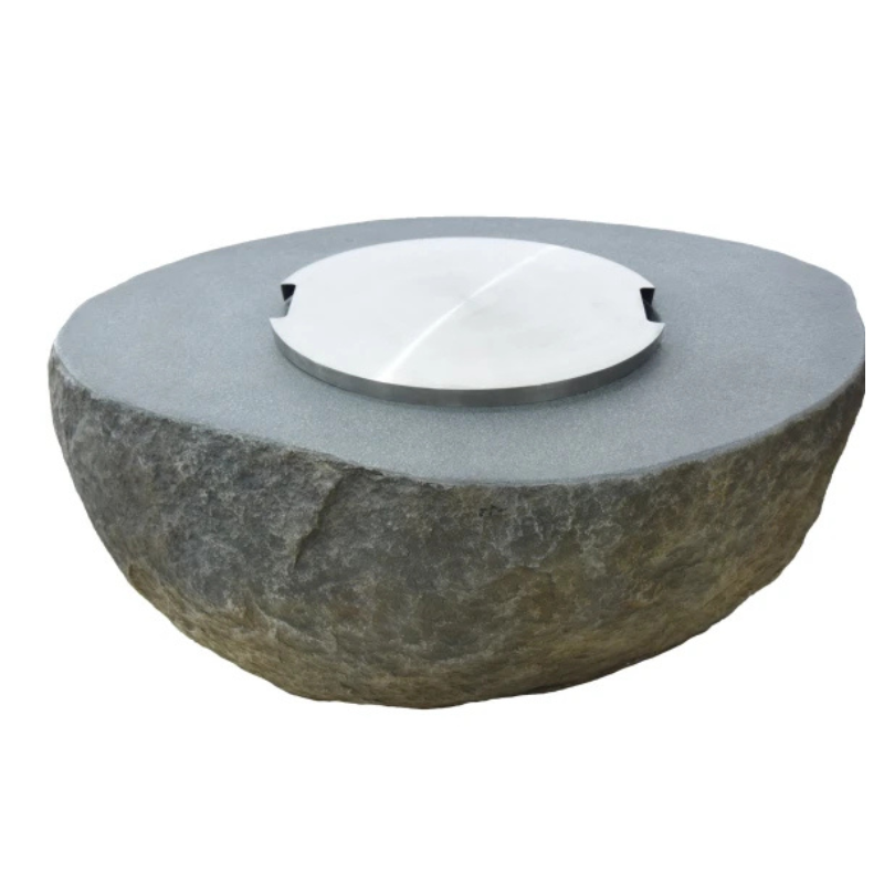 Boulder Fire Table | Rustic Outdoor Gas Fire Pit Heater