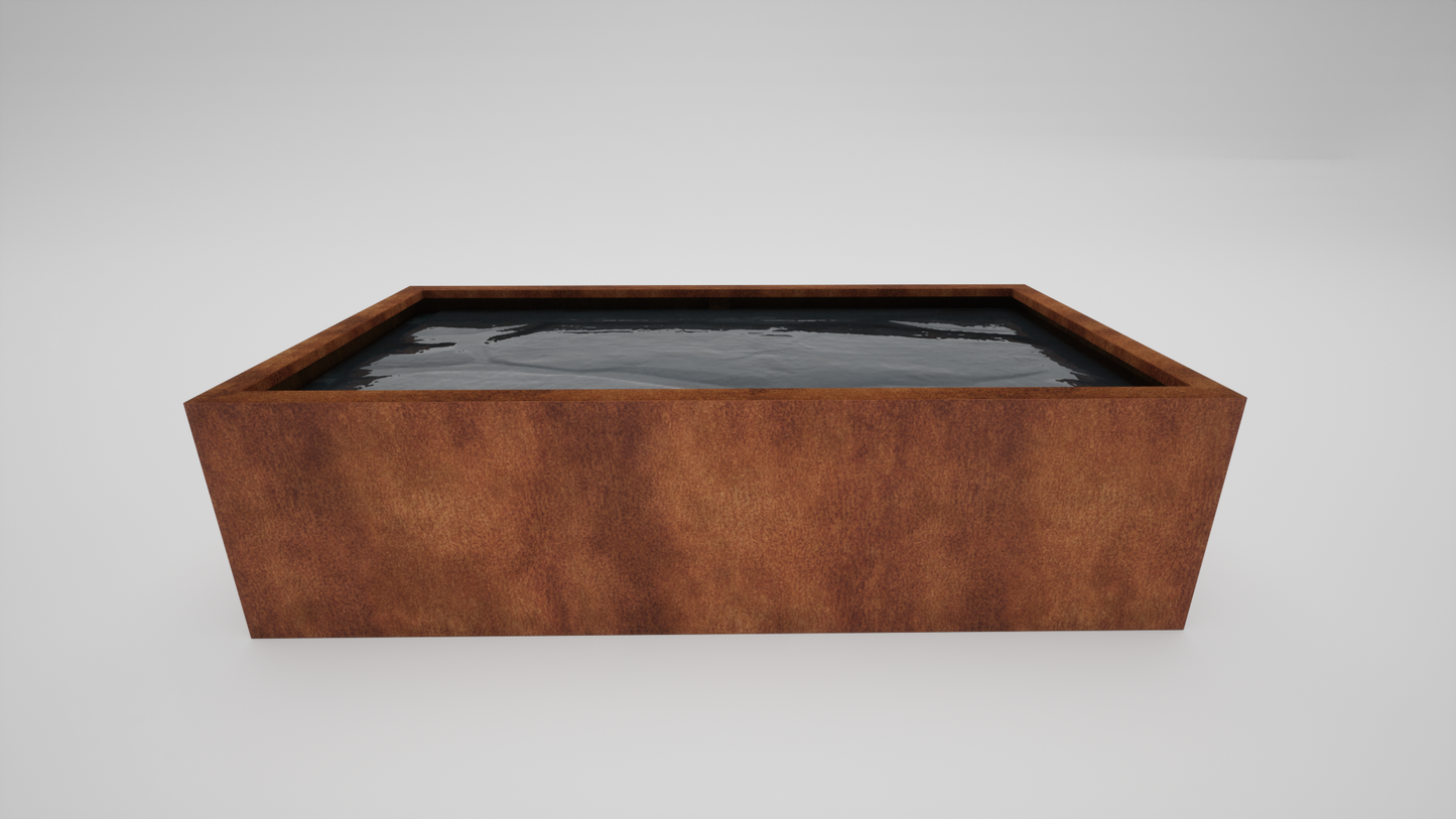 Corten Steel Water Trough Pond