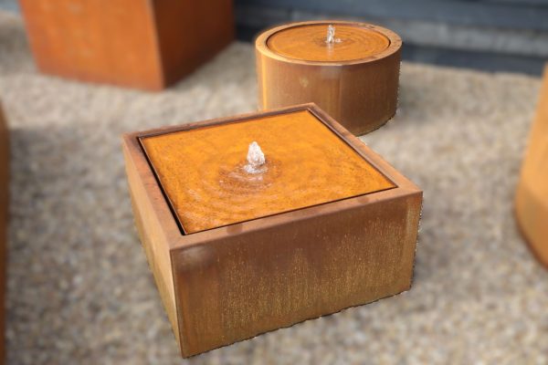 Corten Steel Square Water Table