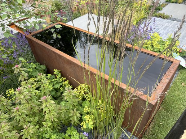 Corten Steel Water Trough Pond