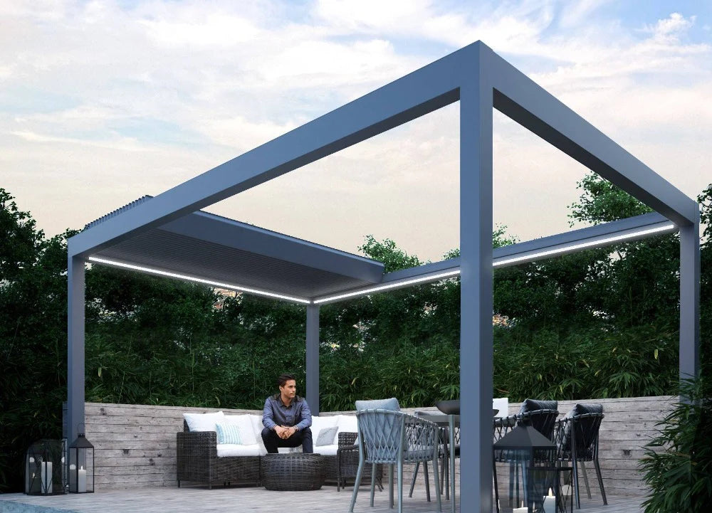 Deponti Pinela Deluxe Electric Retractable Aluminium Pergola