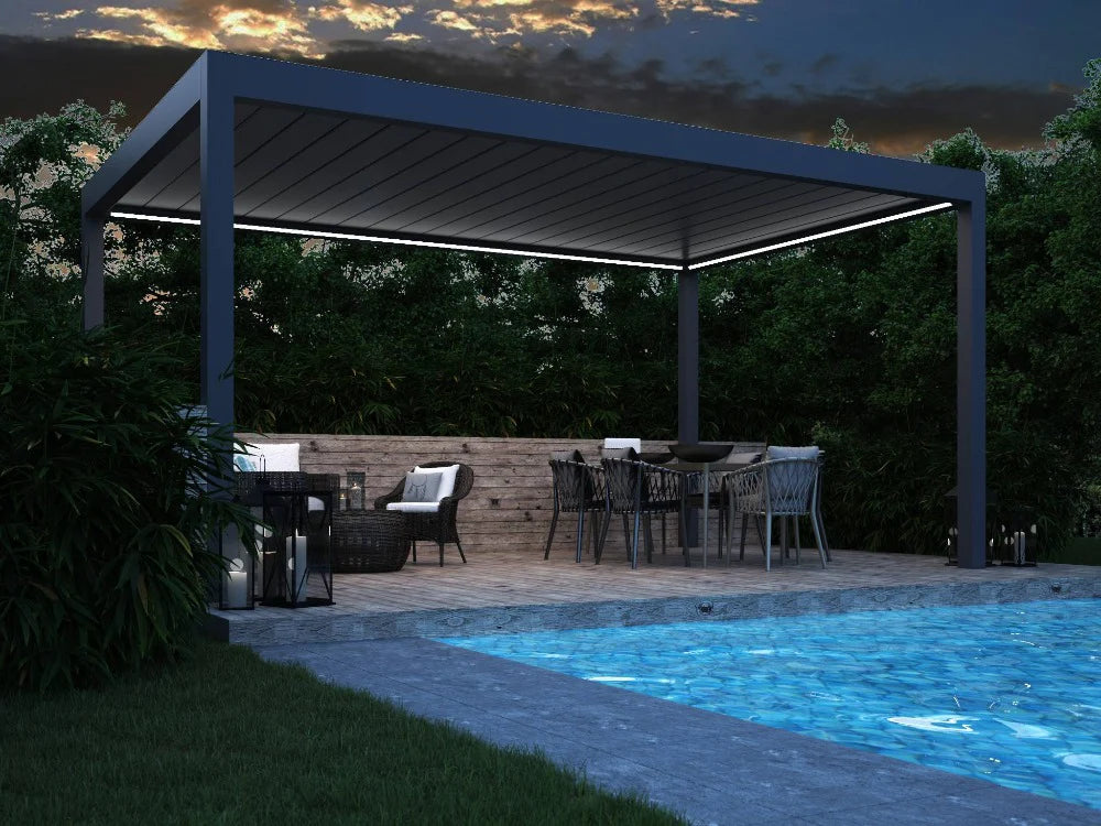 Deponti Pinela Deluxe Electric Retractable Aluminium Pergola