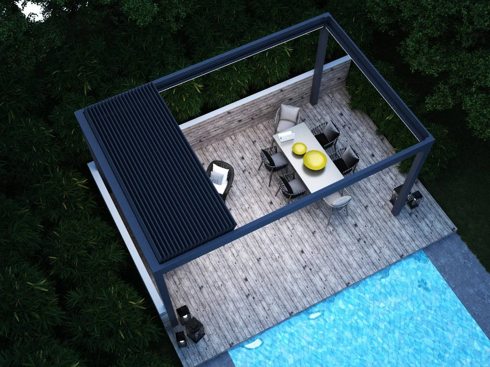 Deponti Pinela Deluxe Electric Retractable Aluminium Pergola