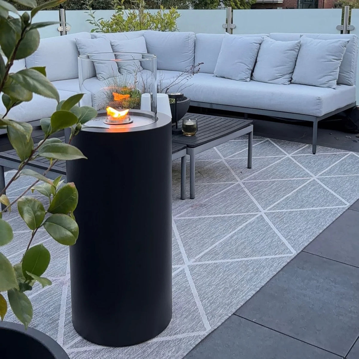 ScandiFlames Dualis Black 2 in 1 Bioethanol Fireplace