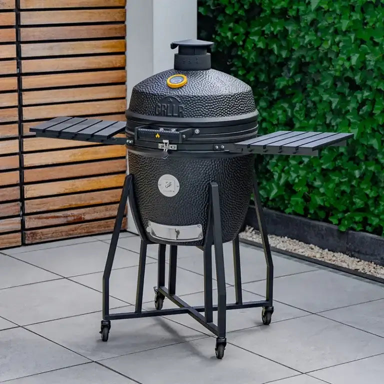 GRLLR Ember Classic 22 inch Kamado Grill | Matte Black including Trolley