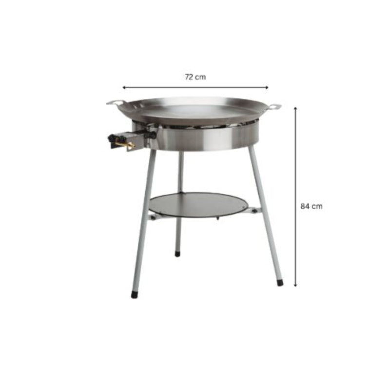 GrillSymbol Expert 720 Paella Cooking Set 72 cm Gas Burner
