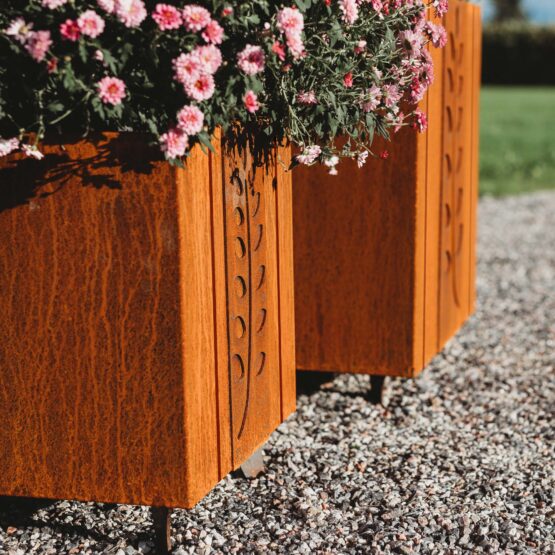 GrillSymbol Corten Steel Planters Set of 3 Fat Ballerina