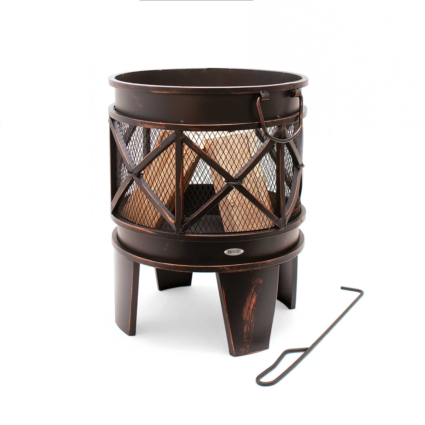 HEAT Firecask Bronze Fire Basket – Outdoor Patio Heater