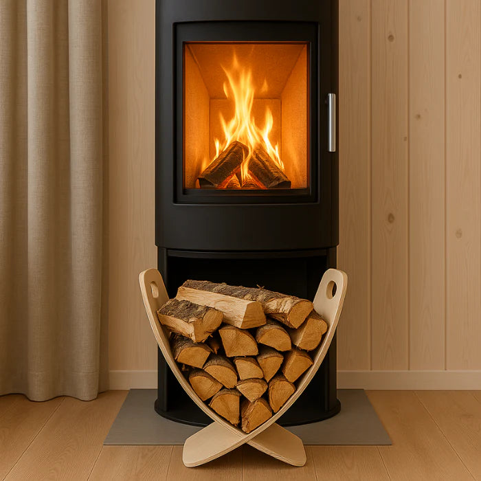 Log Rack Natural – Nordic Style Birch Firewood Storage