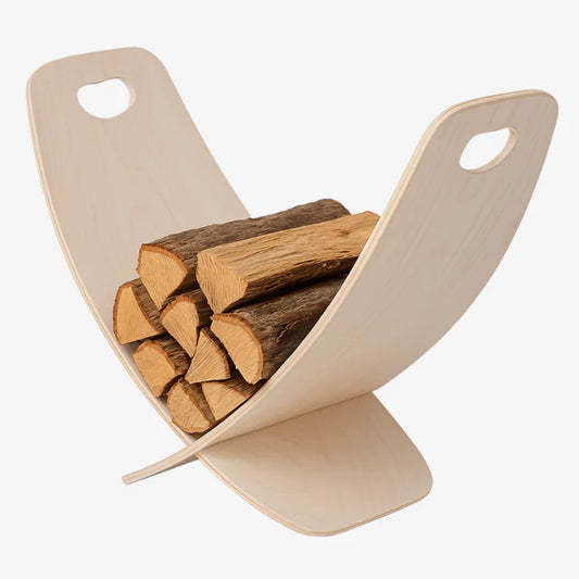 Log Rack Natural – Nordic Style Birch Firewood Storage