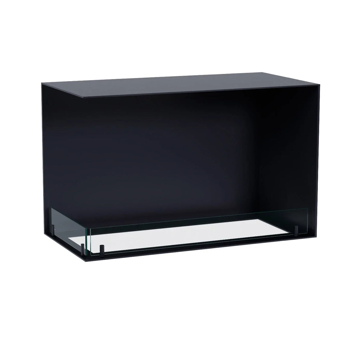 Foco Corner Left 800 Manual Bioethanol Fireplace with Two Sided Flames