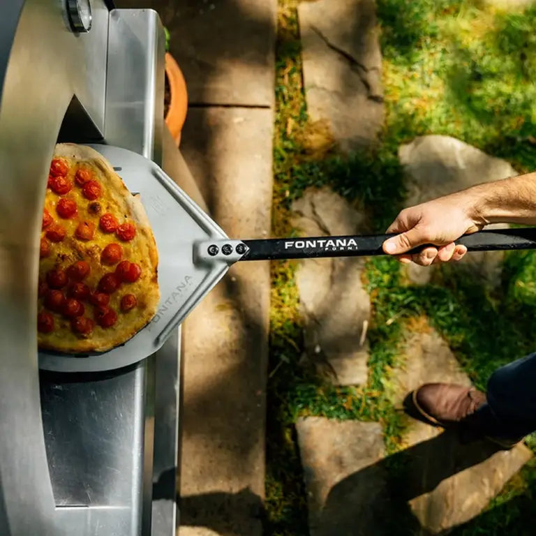 Fontana Mangiafuoco Rosso Wood Pizza Oven Including Trolley