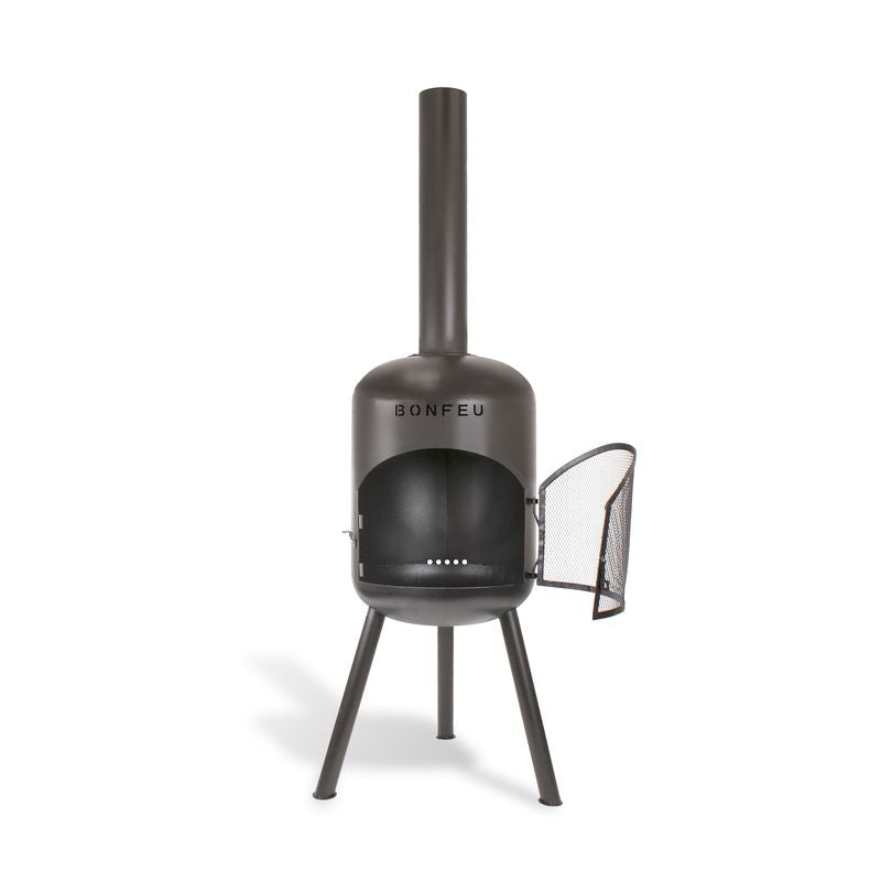 Bonfeu, BonBono, Outdoor Fireplace and Grill, Black