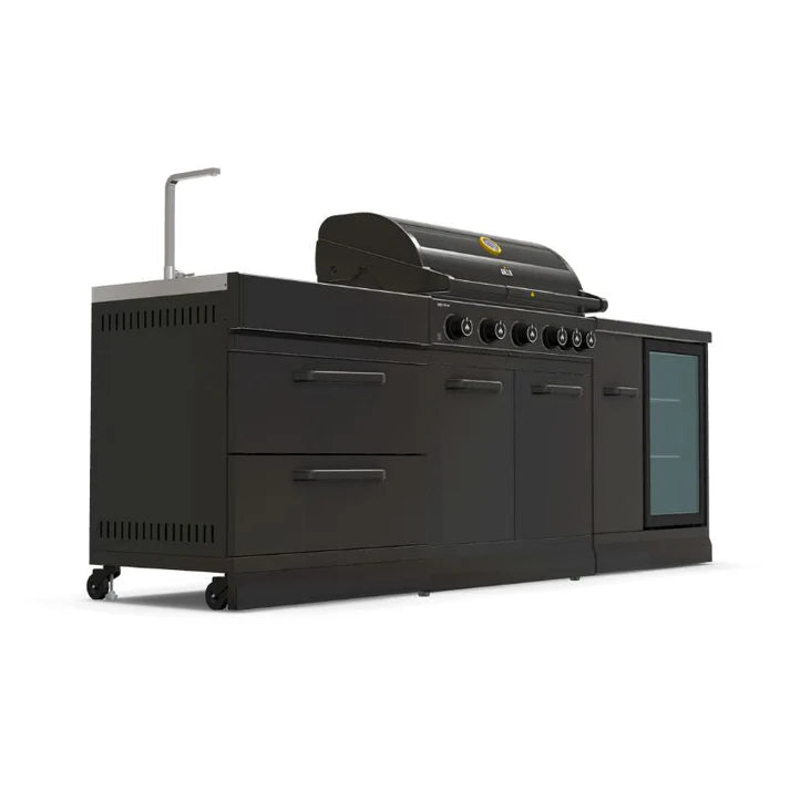 GRLLR Connect Outdoor Kitchen with G5S 5-Burner BBQ, Fridge & Sink