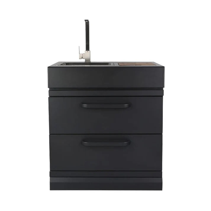GRLLR Connect L-Shaped Modular Outdoor Kitchen with Kamado Grill, Sink, Stove & Fridge | Garden Kitchen UK