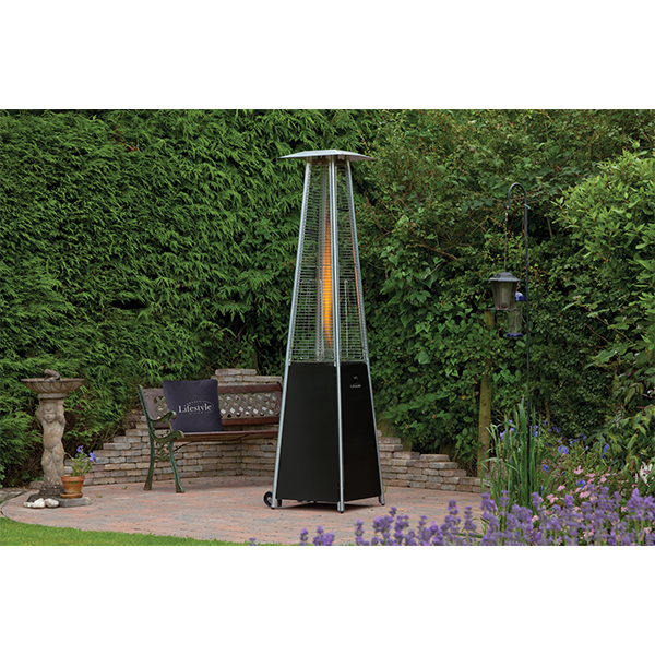 Lifestyle Tahiti 11, Pyramid Flame Gas Patio Heater, Black