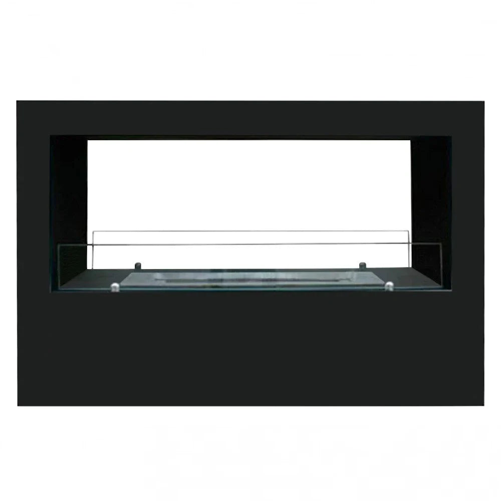 ScandiFlames Lansing XL Black Two Sided Bioethanol Fireplace
