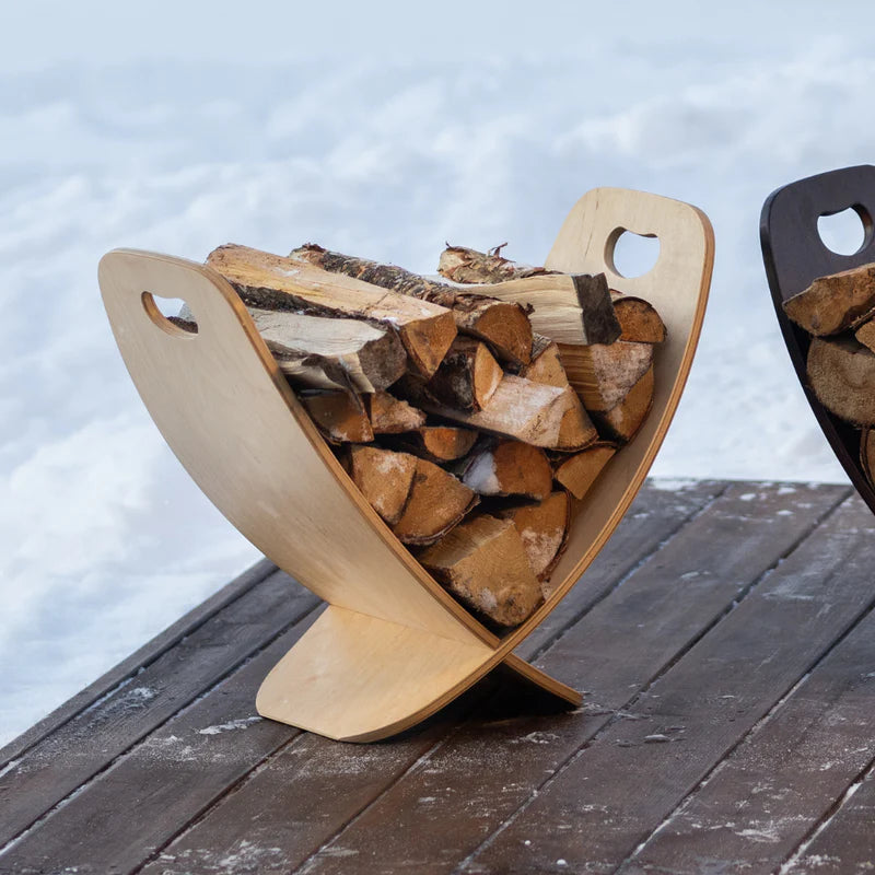 Log Rack Natural – Nordic Style Birch Firewood Storage