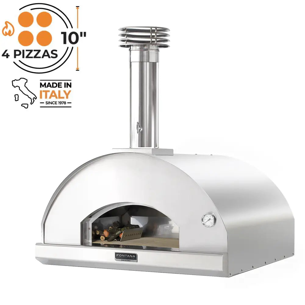 Fontana Marinara Stainless Steel Build In Wood Pizza Oven