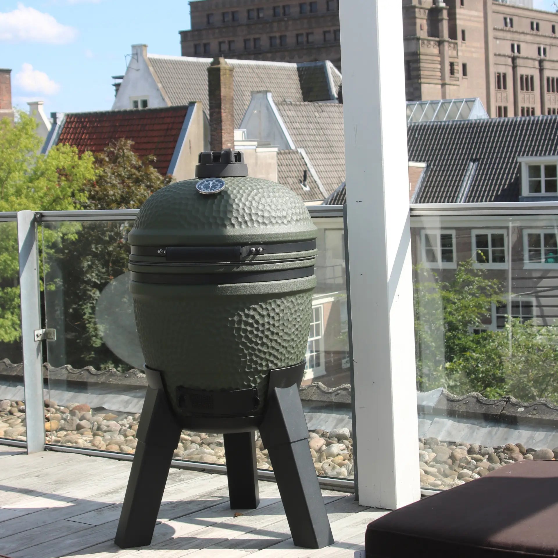 Moddern Kamado Olive Green Aluminum Base and Legs (black)