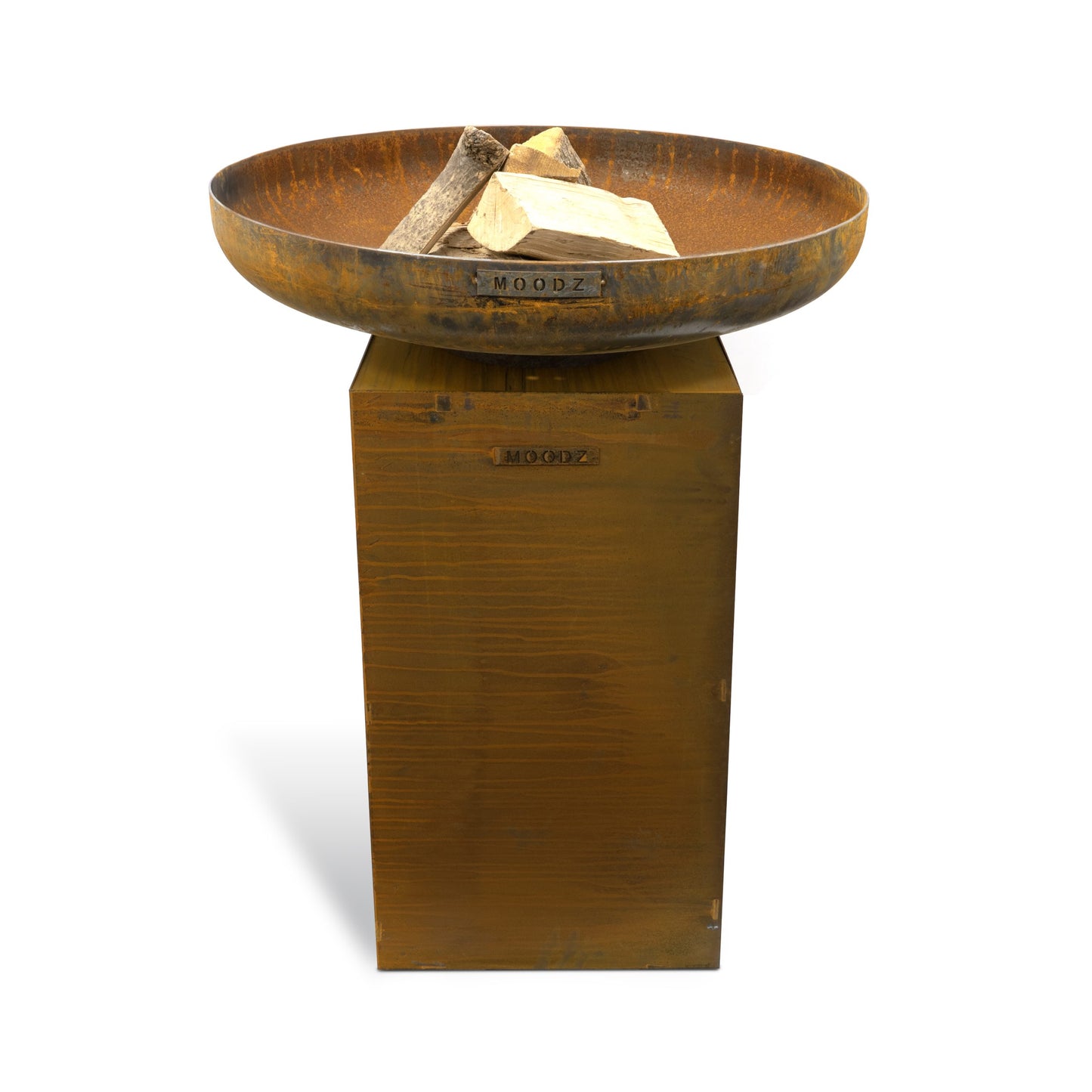 MOODZ Fire Bowl Base – Rusty Brown, Outdoor Garden & Patio Feature