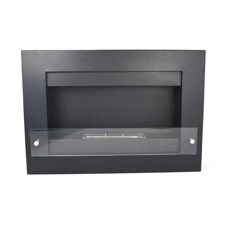 ScandiFlames Nebraska Black Wall Mounted Bioethanol Fireplace